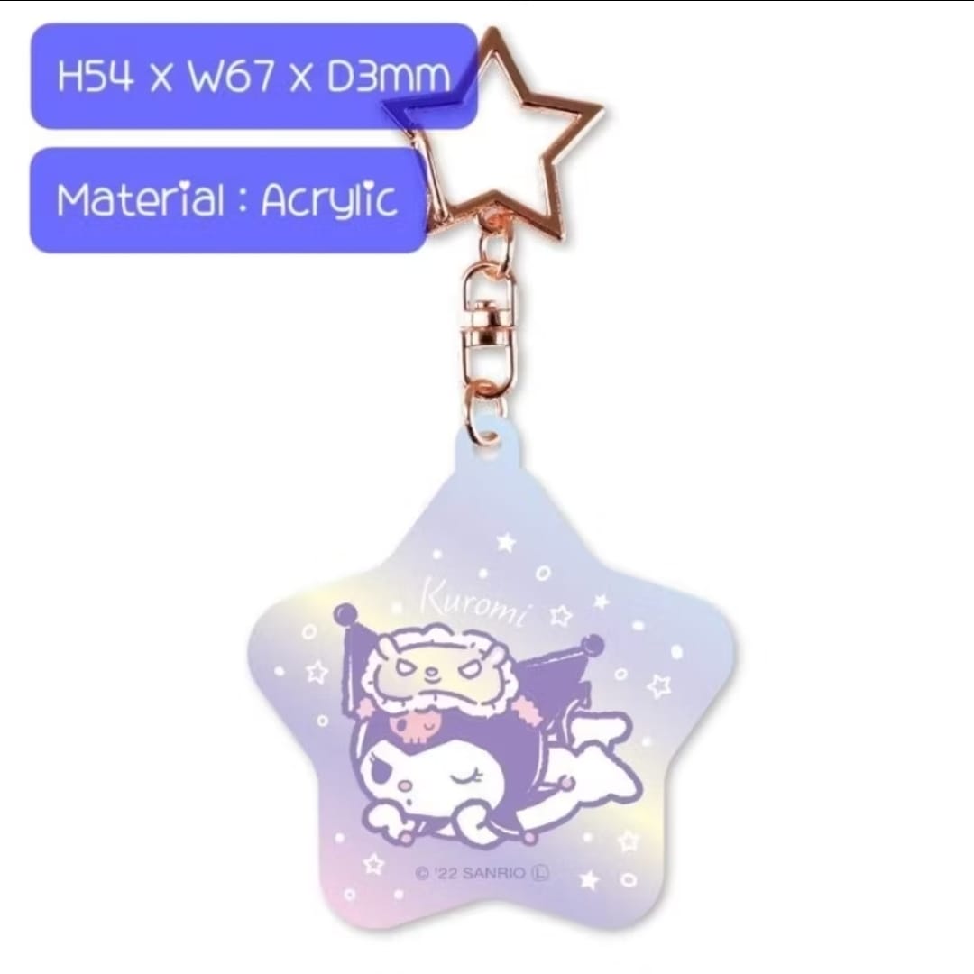 Kuromi Aurora Acrylic Key Holder Bag Charm