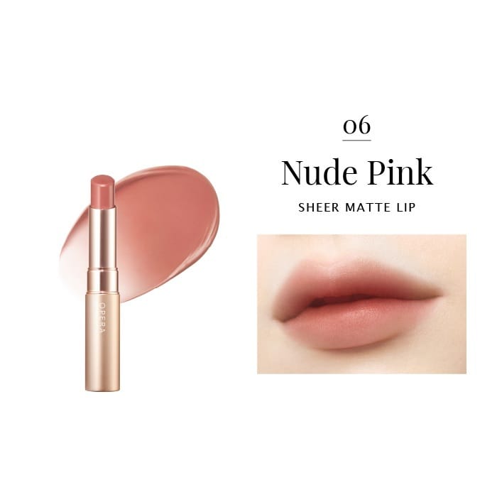 Opera Sheer Matte Lipstick #6 Nude Pink