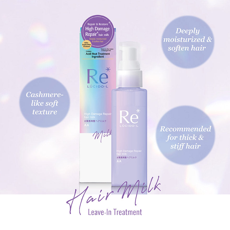 LUCIDO-L Texture-Reconditioning Hair Milk Washable Acid Heat Treatment 90gr