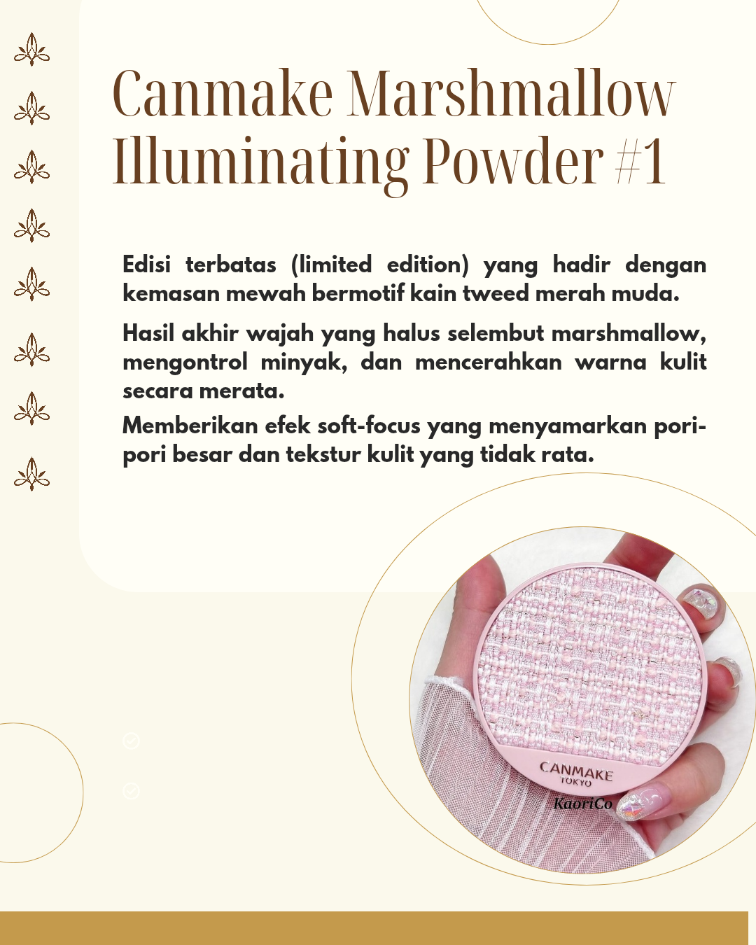 Canmake Marshmallow Abloom Powder 01 Dearest Bouquet Tweed Packaging