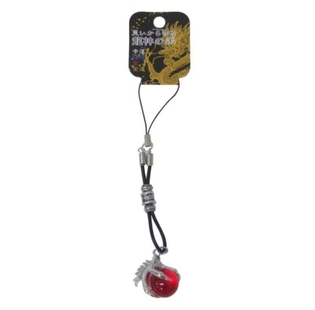 Japanese Red Dragon Strap Charm for Love Luck
