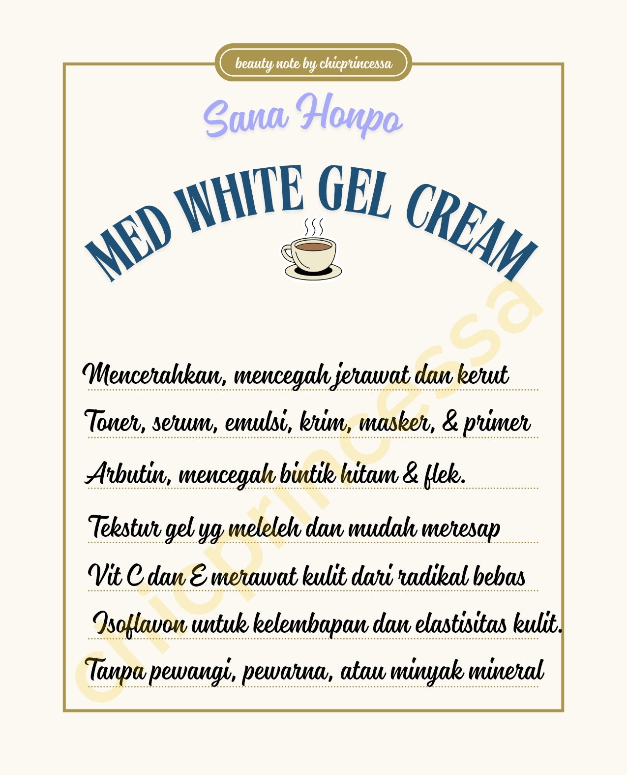 Sana Nameraka Honpo Medicated Wrinkle Gel Cream White