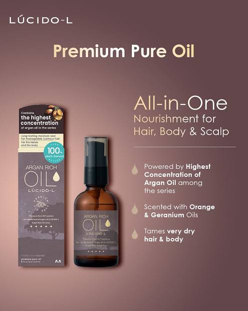 Lucido L Premum Pure Oil 60ml Argan Oil for Hair