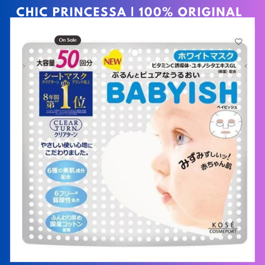 Kosé Clear Turn Babyish Skin Softening Facial Sheet Mask 50 Sheets