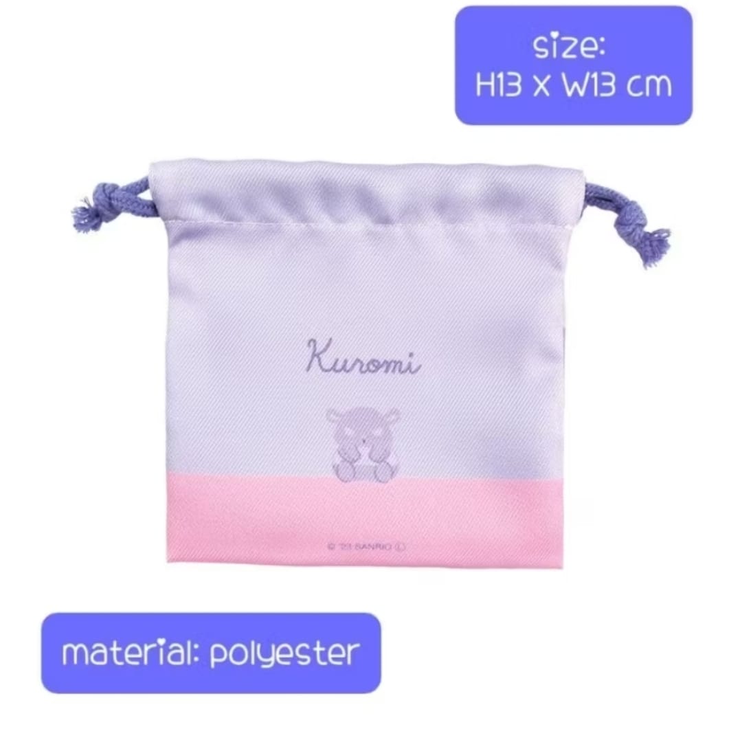 Japanese Kuromi Small Drawstring Pouch