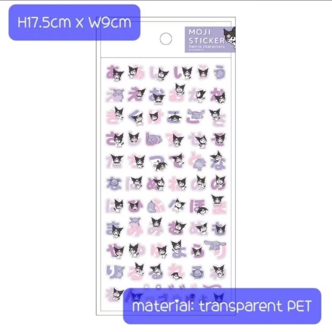 Kuromi Moji Kanji Stickers