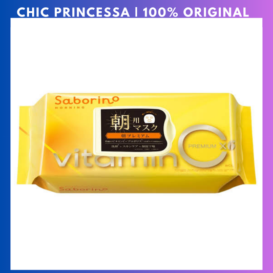 Saborino Morning Facial Sheet Mask Premium Vitamin C 30s