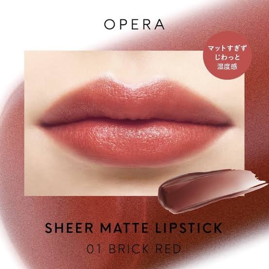 Opera Sheer Matte Lip 01 Brick Red