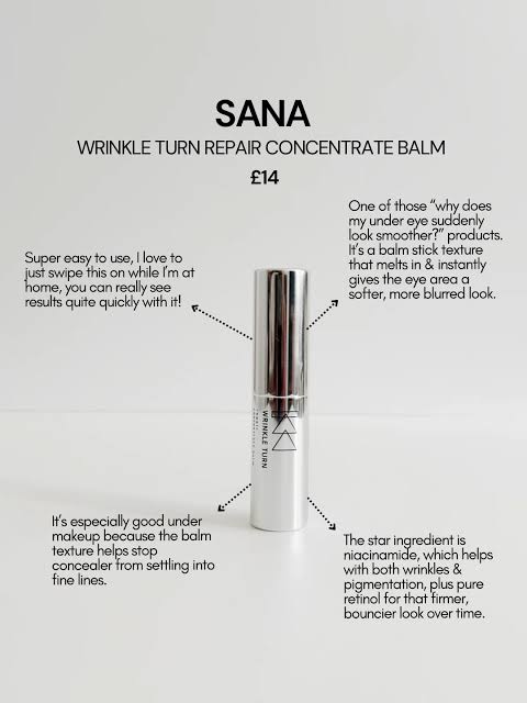 SANA Japan Wrinkle Turn Repair Concentrate Balm - perawatan kulit anti kerut