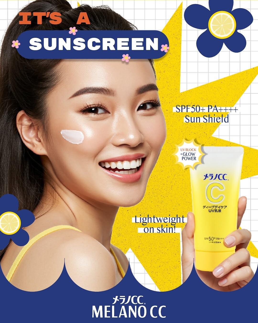 Rohto Melano CC Sunscreen Brightening Vitamin C UV Emulsion 50g