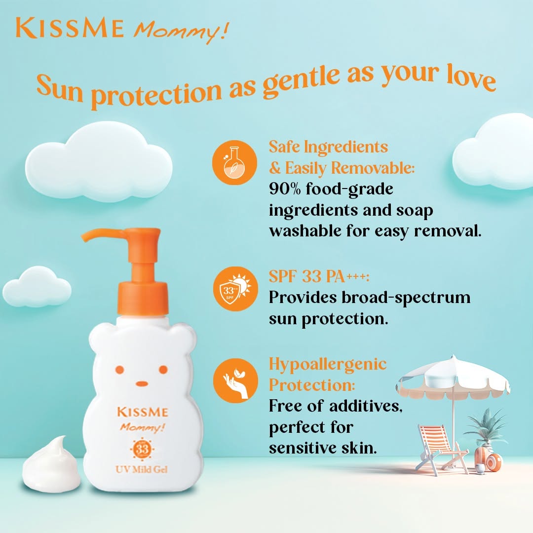 Kiss Me Mommy UV Mild Gel Baby Sunscreen (Additive-free) SPF33PA+++ 100g
