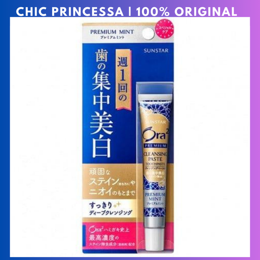 Sunstar Ora2 Premium Cleansing Paste Whitening Toothpaste Premium Mint 17g