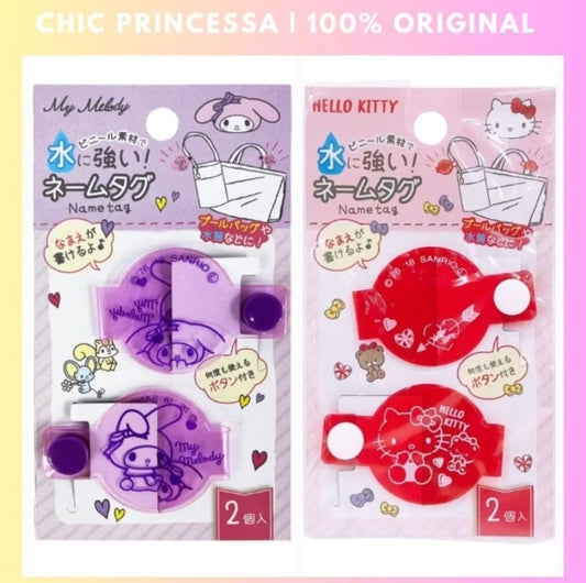 Sanrio School Bag Name Tag 2pc
