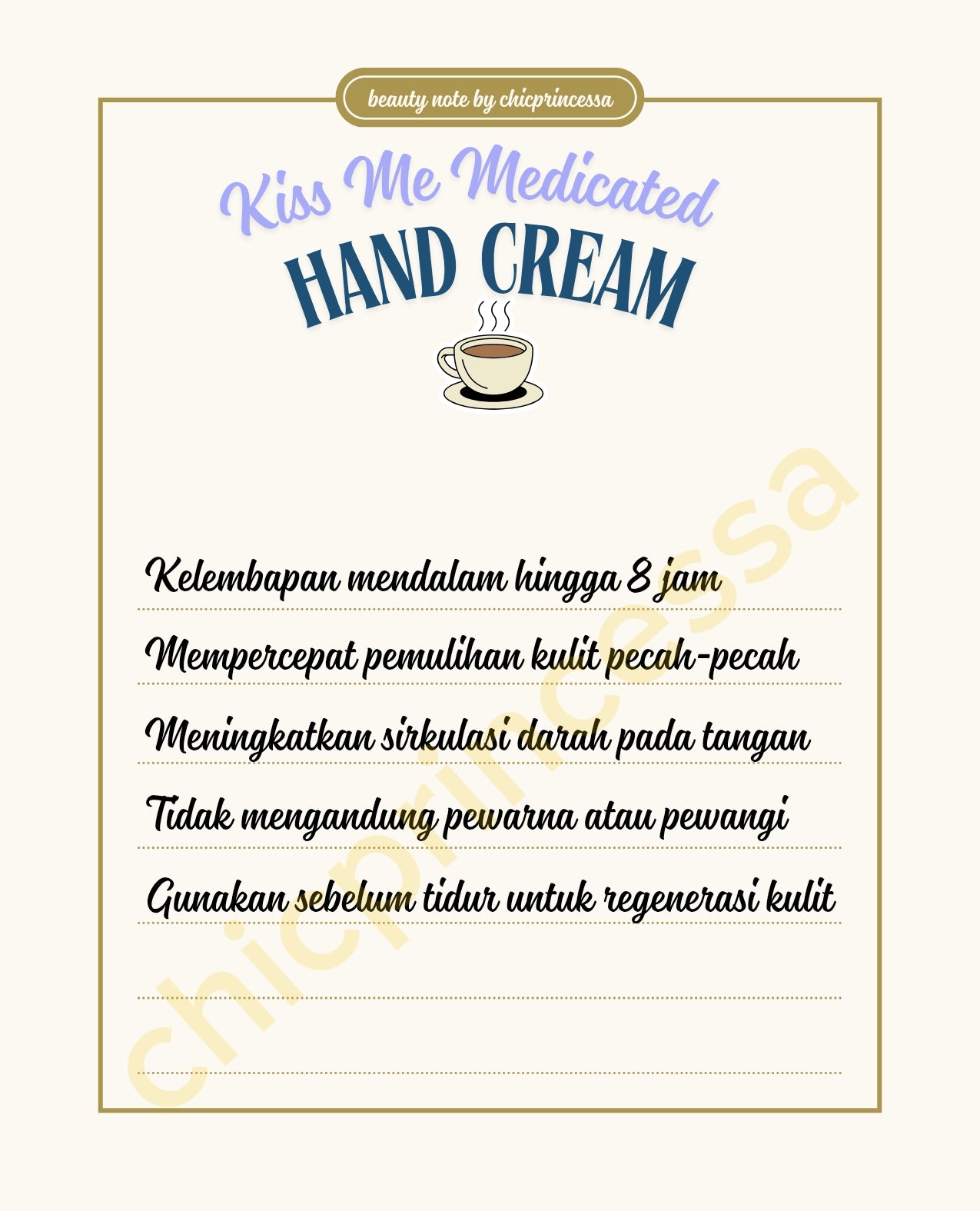 KISS ME Medicated Hand Care Cream