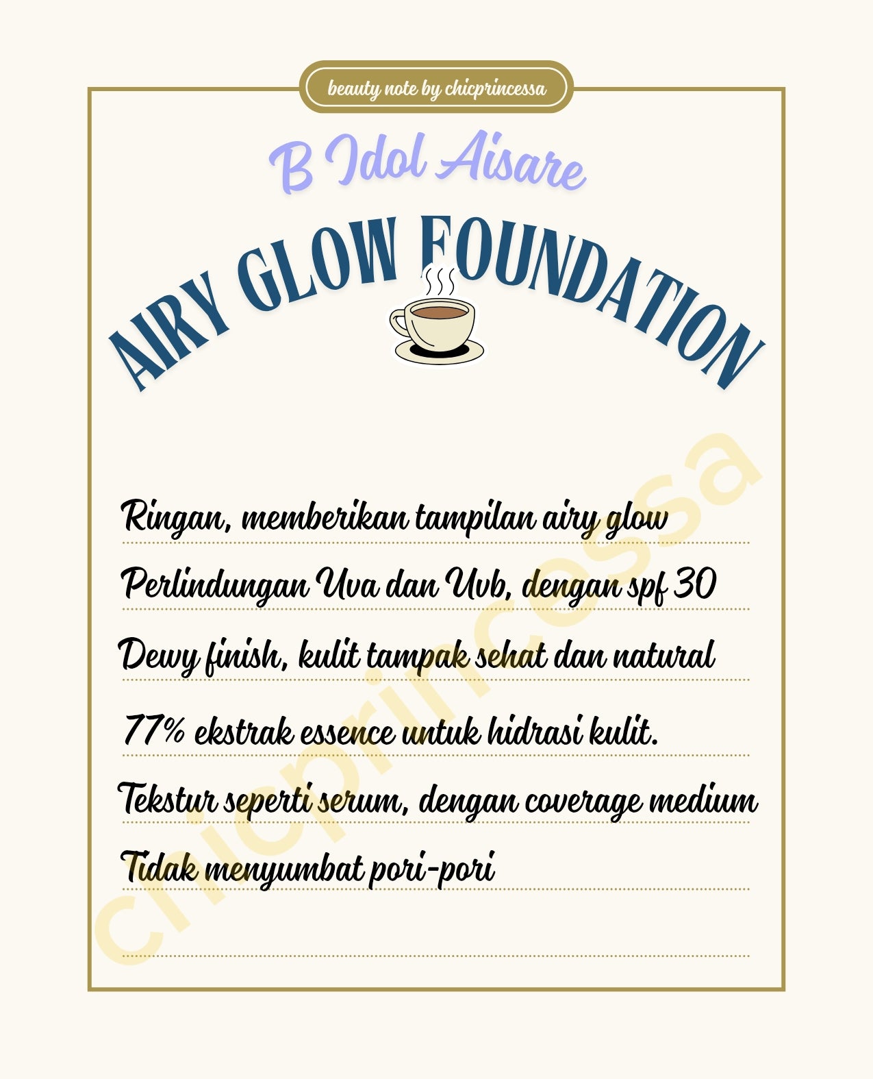 B Idol Aisare Airy Glow Liquid Foundation by NMB48