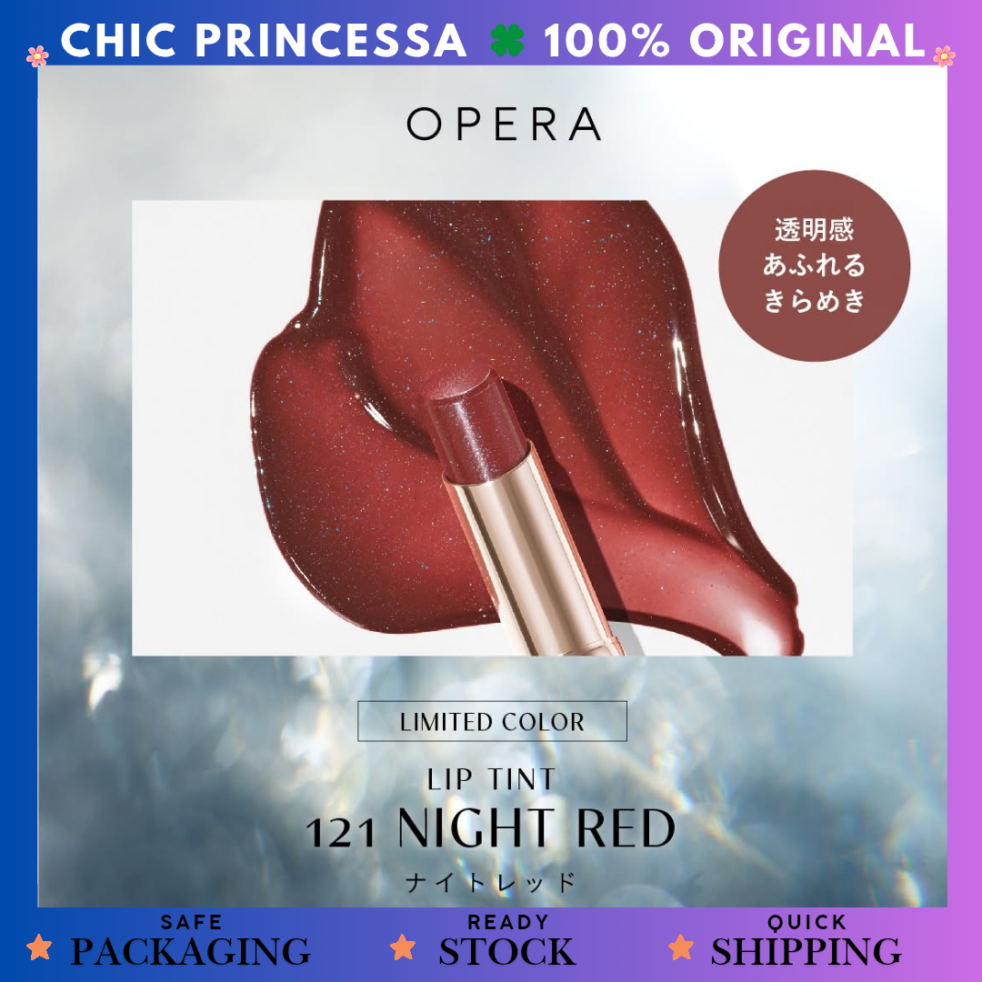 Opera Lip Tint Oil Rouge Lipstick 121 Night Red