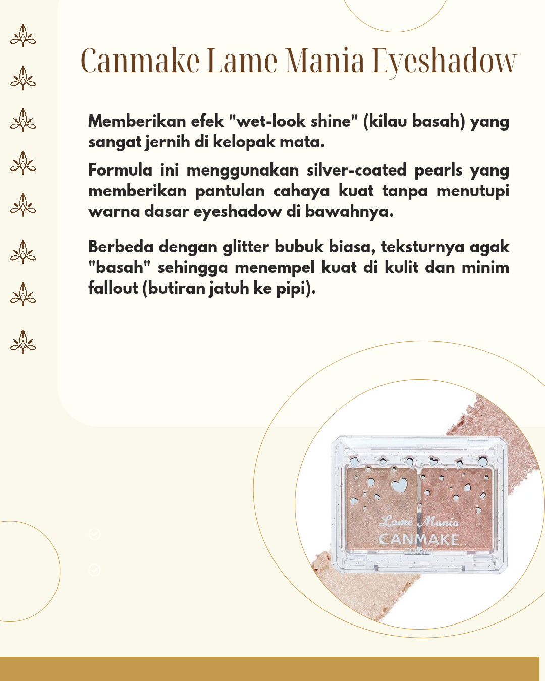 Canmake Japan Lame Mania Eyeshadow Glitter