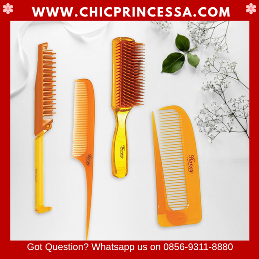 Ikemoto Vess Kai Japanese Honey Hair Brush / Hair Comb / Travel Foldable Hair brush