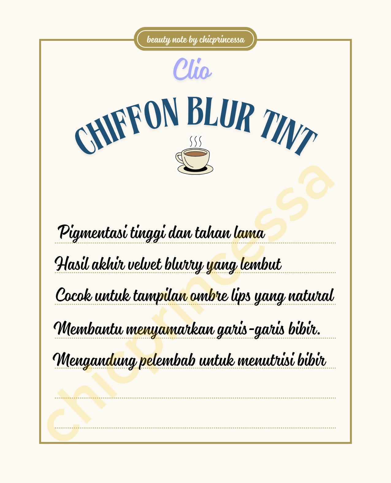 CLIO Chiffon Blur Tint #12 Cumullus Pink