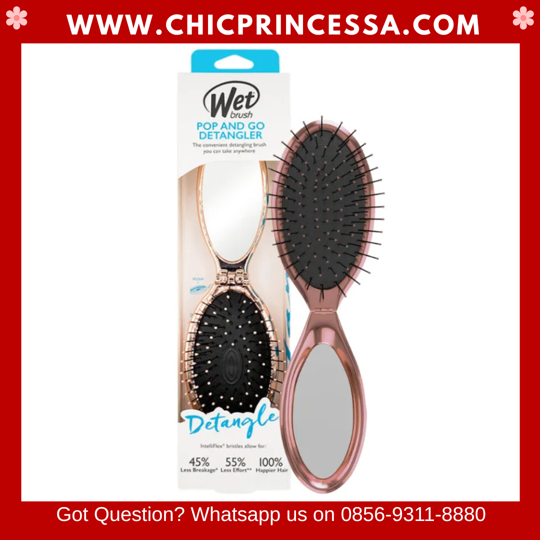 The Wet Brush Mini Pop Fold Pale Pink