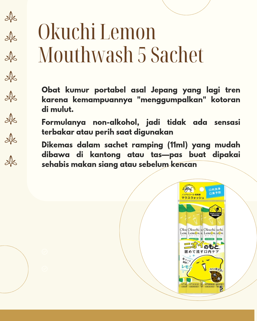Okuchi Lemon Mouthwash 5sachet